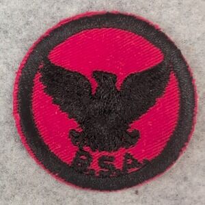Vintage Red Black Eagle BSA Boy Scouts of America Patrol‎ Patch 2"